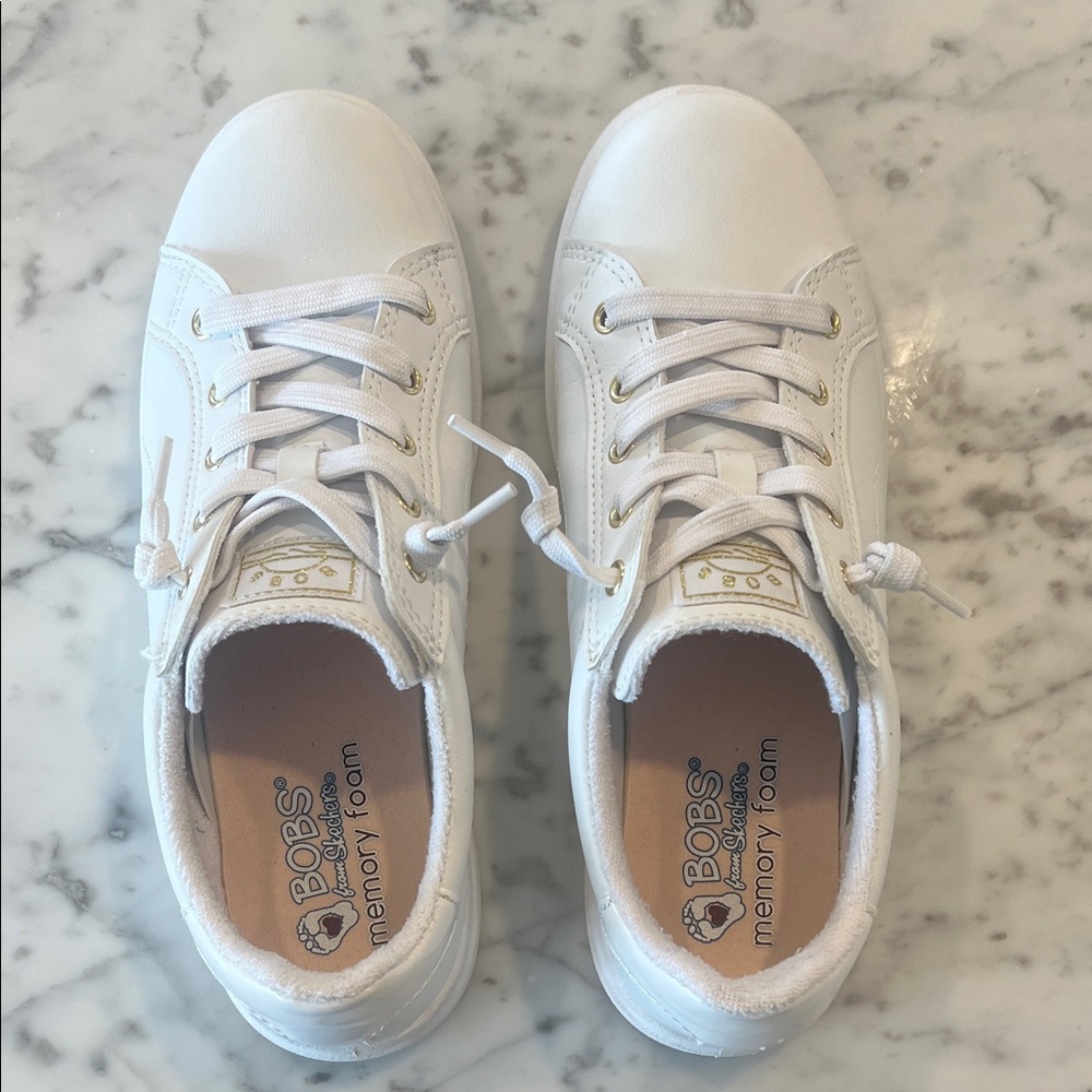 BOBS from Skechers Women's White Low-Top Sneakers - Picture 7 of 8